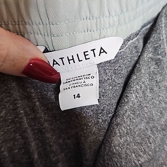 Athleta 14 Brooklyn Lined Textured Jogger Serpentine Coast Gray - Picture 11 of 12